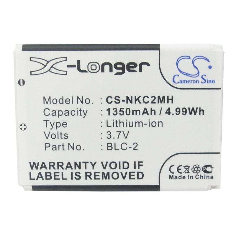 Li-ion Battery Fits Nokia,1220,1221,1260 3.7v, 1350mah Mobile & SmartPhone Cameron Sino Technology Limited
