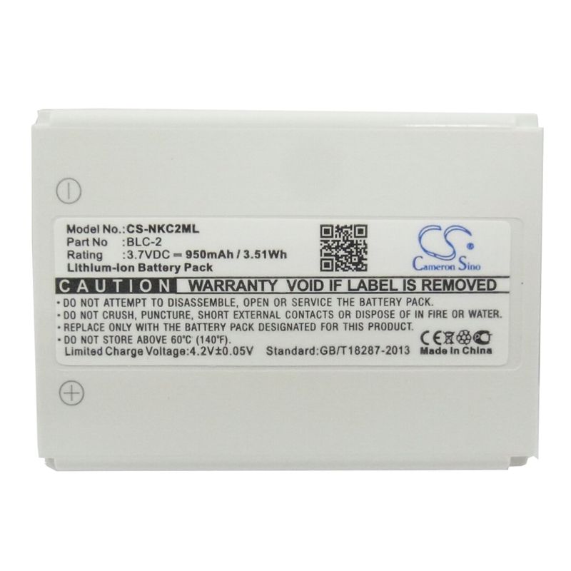 Li-ion Battery fits Nokia,1220,1221,1260 3.7V, 950mAh Mobile & SmartPhone Cameron Sino Technology Limited