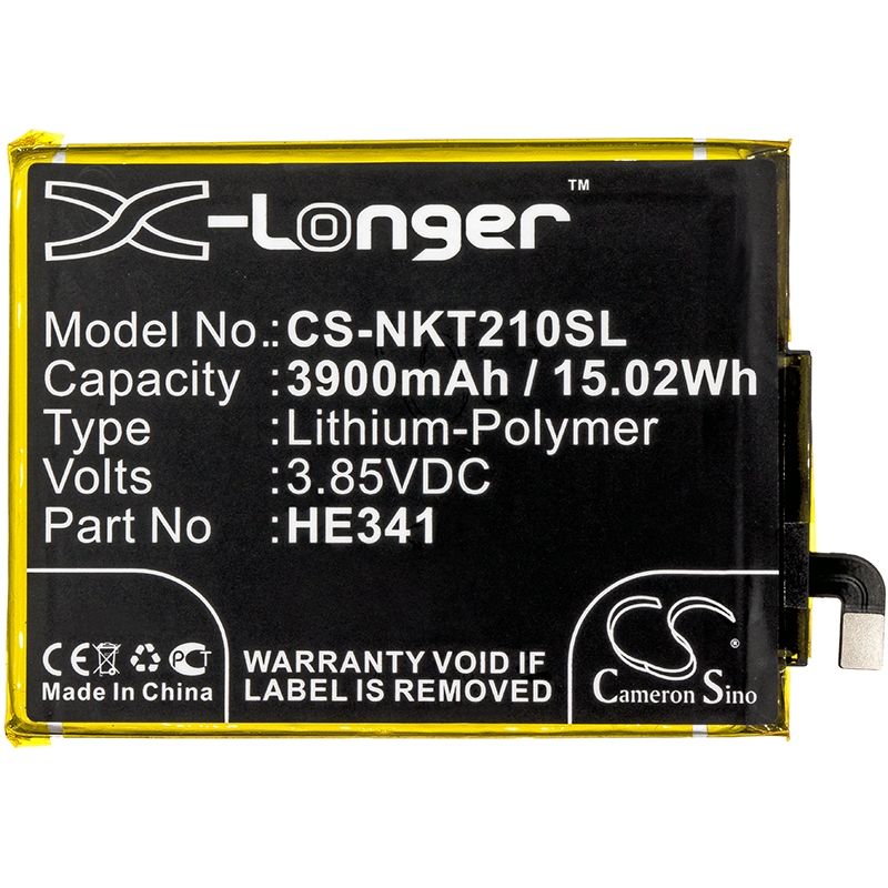 Li-Polymer Battery fits Nokia,2.1, ta-1029 3.85V, 3900mAh Mobile & SmartPhone Cameron Sino Technology Limited