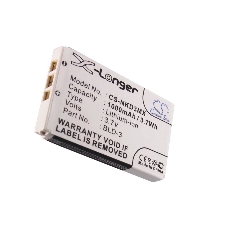 Li-ion Battery Fits Nokia,2100,3200,3205 3.7v, 1000mah Mobile & SmartPhone Cameron Sino Technology Limited