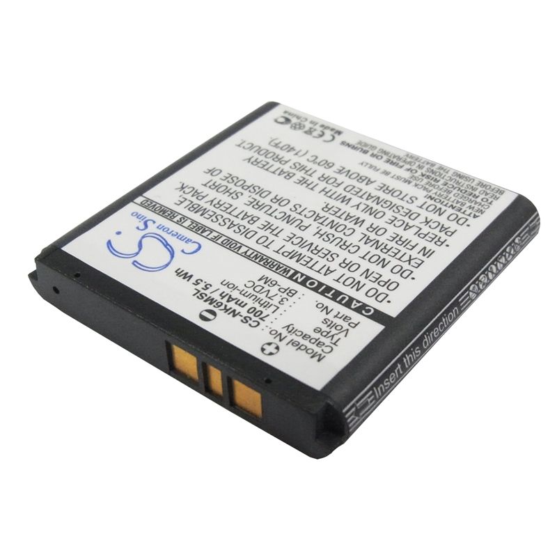 Li-ion Battery fits Nokia,3250, 3250 xpressmusic,6151 3.7V, 700mAh Mobile & SmartPhone Cameron Sino Technology Limited