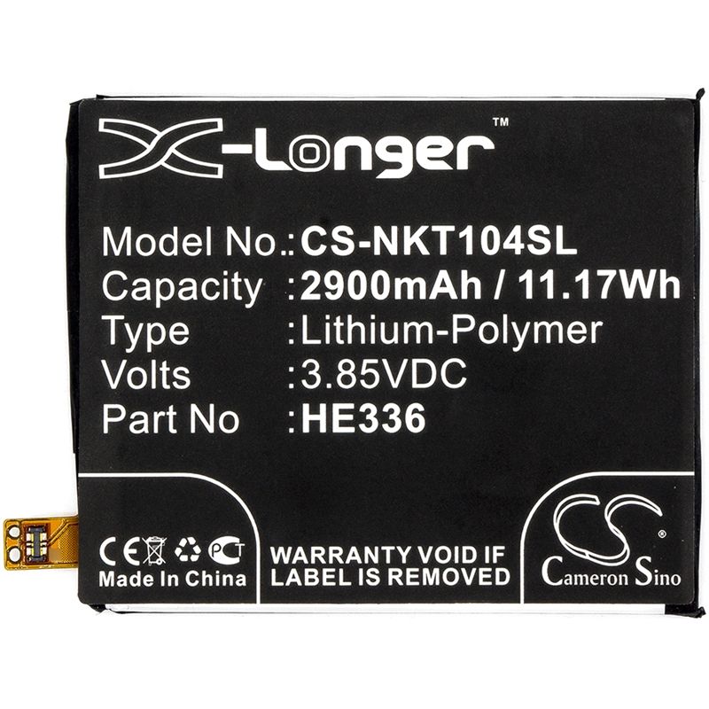 Li-Polymer Battery fits Nokia, 5 dual sim, 5 dual sim td-lte, 5 dual sim td-lte latam 3.85V, 2900mAh Mobile & SmartPhone Cameron Sino Technology Limited