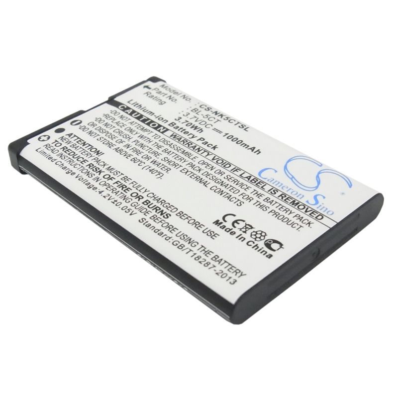 Li-ion Battery fits Nokia,5220, 5220 xpressmusic, 5630 xpressmusic 3.7V, 1000mAh Mobile & SmartPhone Cameron Sino Technology Limited