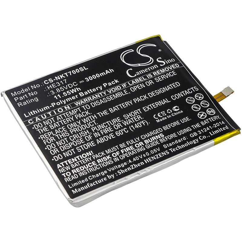 Li-Polymer Battery fits Nokia,7, 7 premium edition, 7 premium edition dual sim 3.85V, 3000mAh Mobile & SmartPhone Cameron Sino Technology Limited