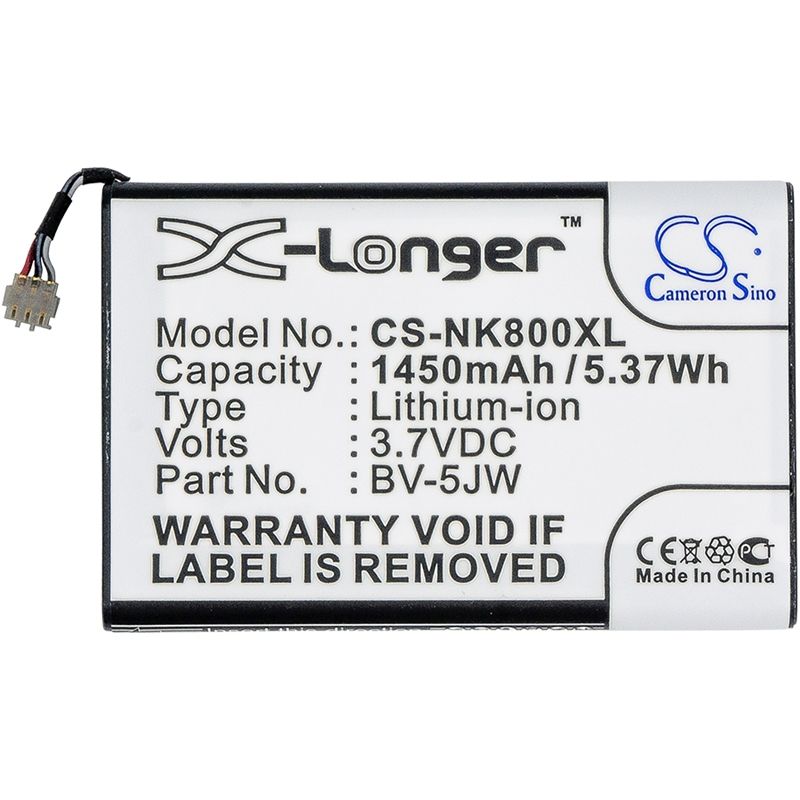 Li-ion Battery fits Nokia,800, lumia 800, lumia 800c 3.7V, 1450mAh Mobile & SmartPhone Cameron Sino Technology Limited