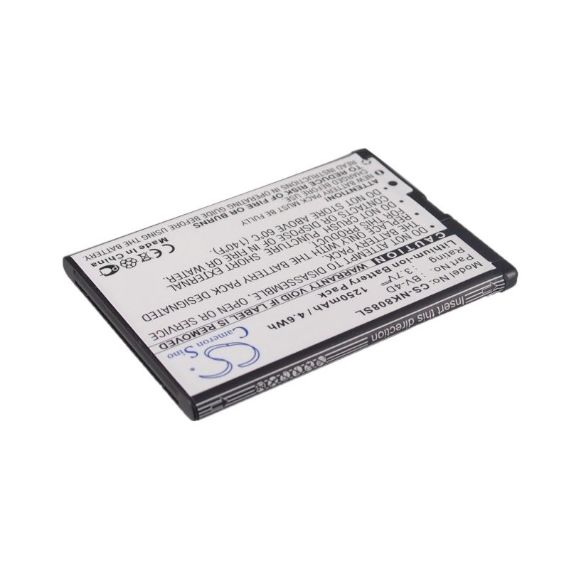 Li-ion Battery fits Nokia,808, 808 pureview, lankku 3.7V, 1250mAh Mobile & SmartPhone Cameron Sino Technology Limited