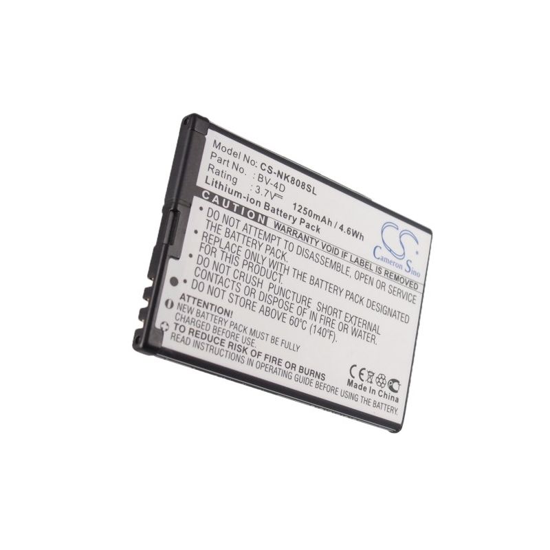 Li-ion Battery fits Nokia,808, 808 pureview, lankku 3.7V, 1250mAh Mobile & SmartPhone Cameron Sino Technology Limited