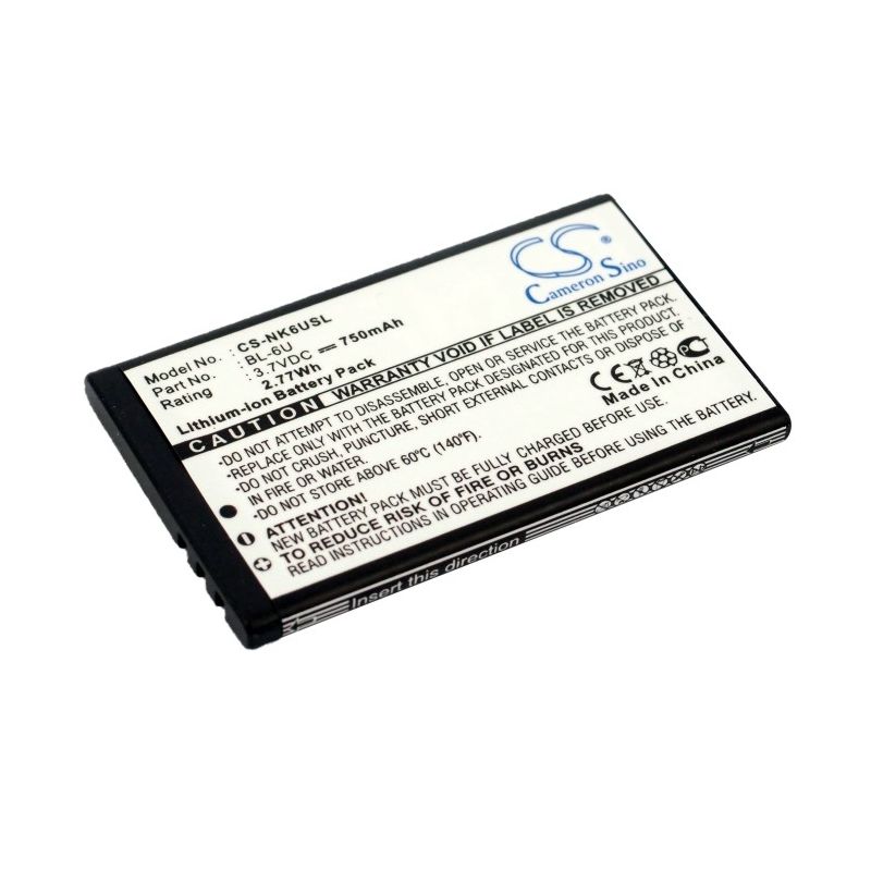 Li-ion Battery fits Nokia,8820, erdos 3.7V, 750mAh Mobile & SmartPhone Cameron Sino Technology Limited