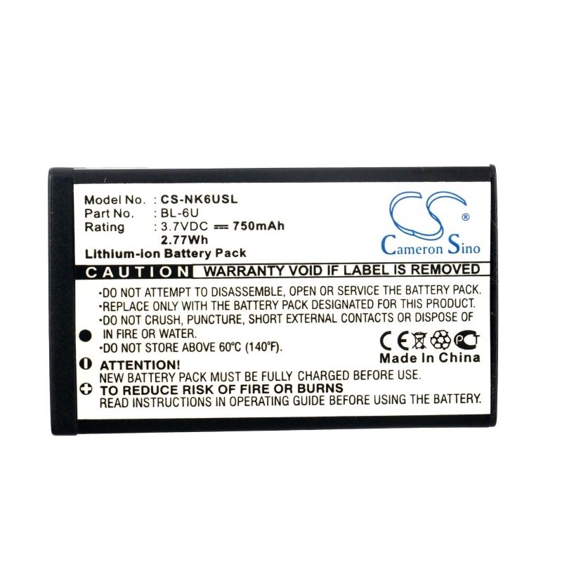 Li-ion Battery fits Nokia,8820, erdos 3.7V, 750mAh Mobile & SmartPhone Cameron Sino Technology Limited