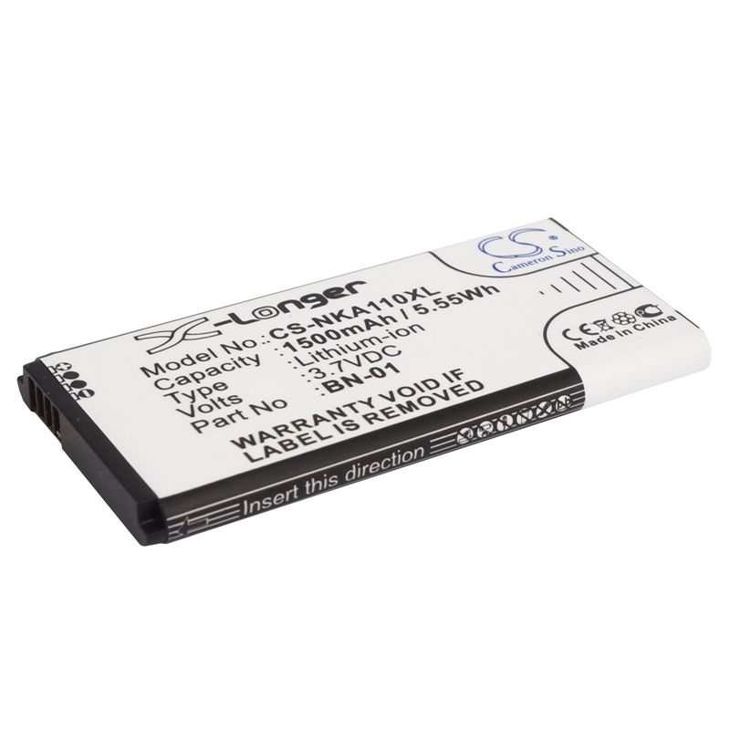 Li-ion Battery Fits Nokia, A110, Normandy, Rm-1053 3.7v, 1500mah Mobile & SmartPhone Cameron Sino Technology Limited