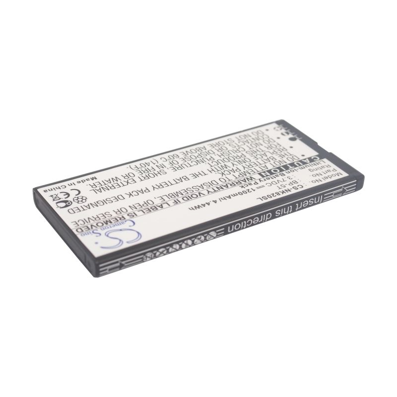 Li-ion Battery fits Nokia, arrow, lumia 820, lumia 820.2 3.7V, 1200mAh Mobile & SmartPhone Cameron Sino Technology Limited