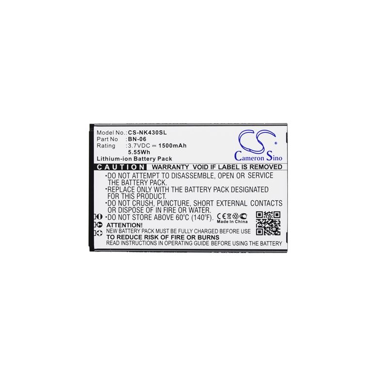 Li-ion Battery fits Nokia, lumia 430, lumia 430 dual sim 3.7V, 1500mAh Mobile & SmartPhone Cameron Sino Technology Limited