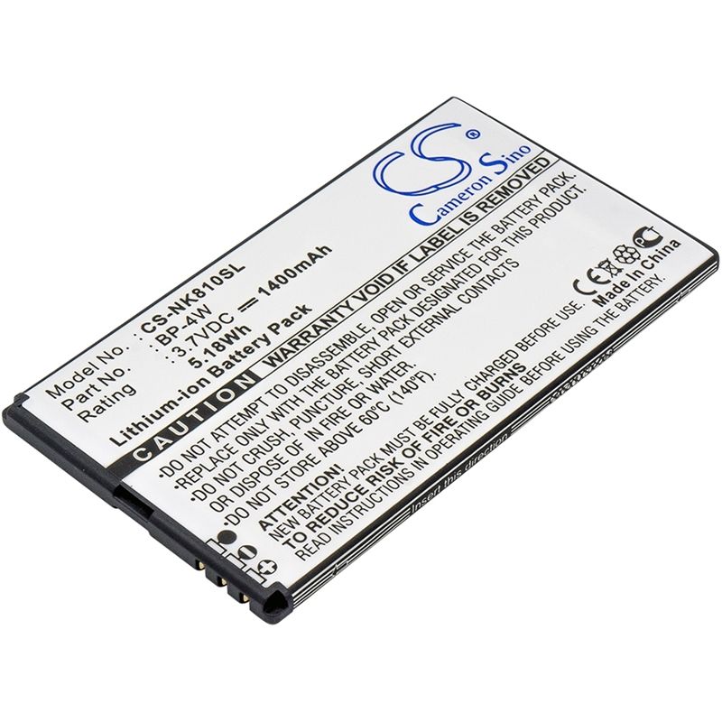 Li-ion Battery fits Nokia, lumia 810, lumia 822 3.7V, 1400mAh Mobile & SmartPhone Cameron Sino Technology Limited
