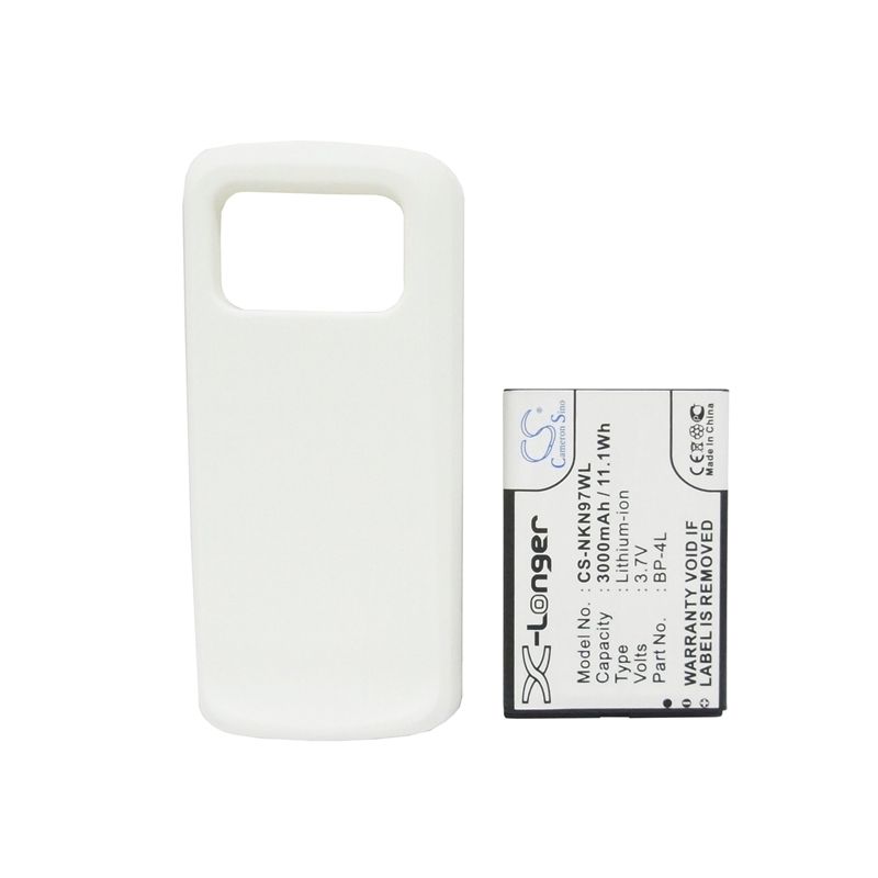 White 3.7V 3000mAh Nokia, n97 Replacement Battery Mobile & SmartPhone Cameron Sino Technology Limited
