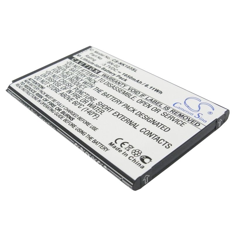 Li-ion Battery fits Nokia, nokia xl, rm-1030, rm-1042 3.7V, 1650mAh Mobile & SmartPhone Cameron Sino Technology Limited