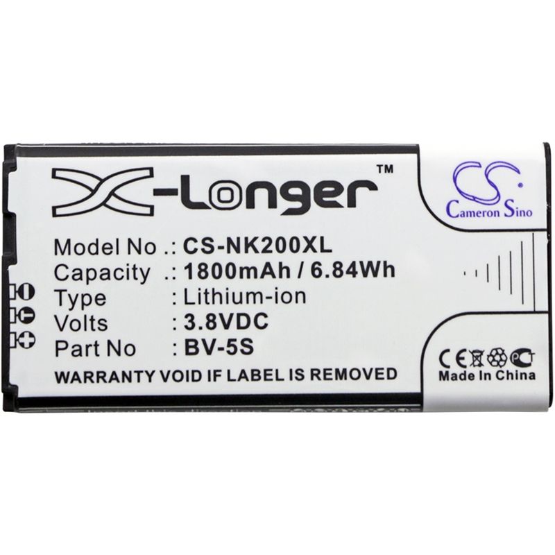 Li-ion Battery fits Nokia, rm-1013, x2, x2 dual sim 3.8V, 1800mAh Mobile & SmartPhone Cameron Sino Technology Limited