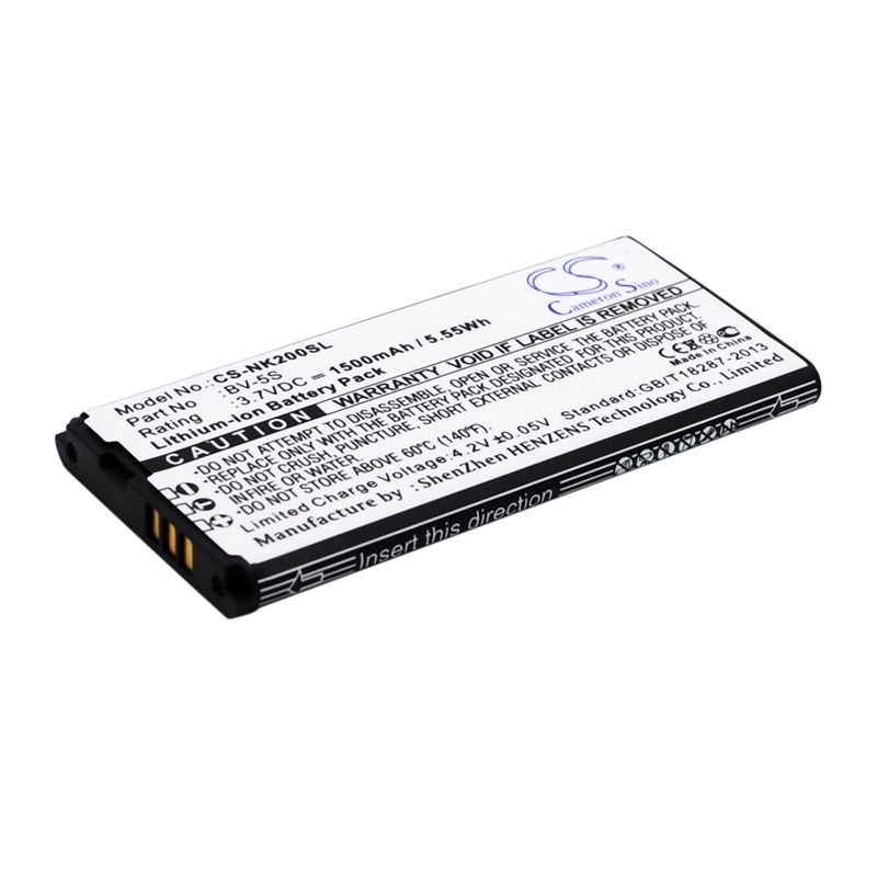 Li-ion Battery fits Nokia, rm-1013, x2, x2 dual sim 3.7V, 1500mAh Mobile & SmartPhone Cameron Sino Technology Limited