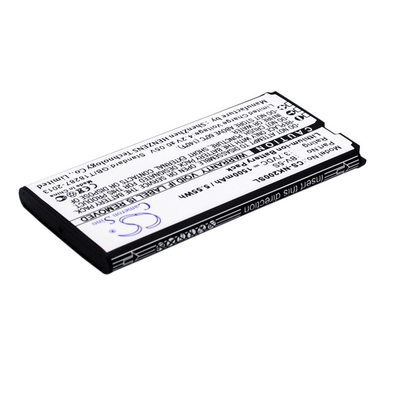 Li-ion Battery fits Nokia, rm-1013, x2, x2 dual sim 3.7V, 1500mAh Mobile & SmartPhone Cameron Sino Technology Limited