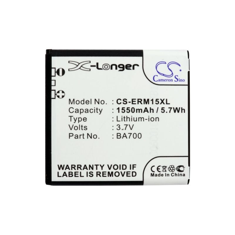 Li-ion Battery Fits Ntt Docomo, So-01c, So-05d, Sony Ericsson 3.7v, 1550mah Communications Cameron Sino Technology Limited