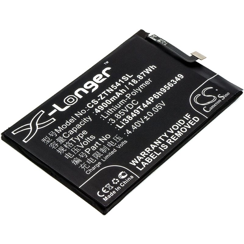 Li-Polymer Battery fits Nubia, n1, nx541j, zte 3.85V, 4900mAh Mobile & SmartPhone Cameron Sino Technology Limited