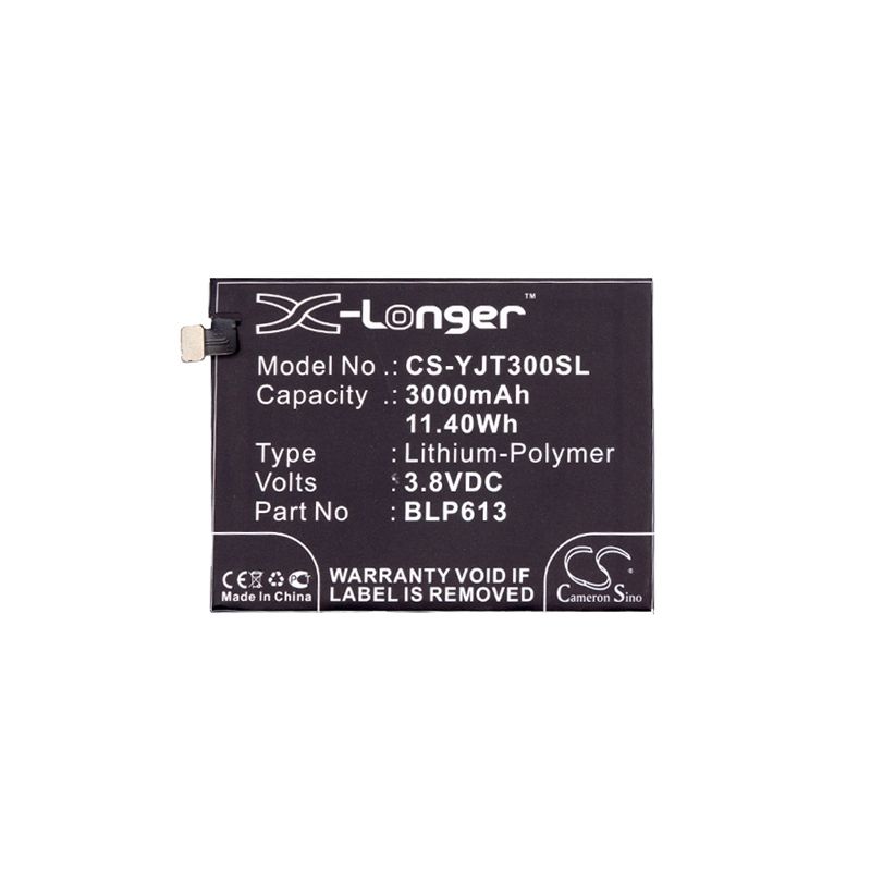 Li-polymer Battery Fits Oneplus,3, 3 Dual Sim, A3000 3.8v, 3000mah Mobile & SmartPhone Cameron Sino Technology Limited
