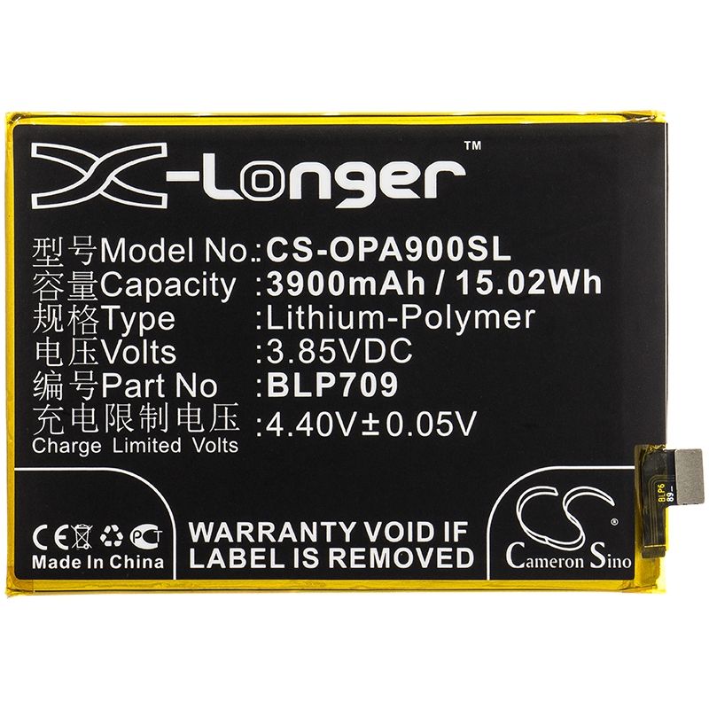 Li-Polymer Battery fits Oppo,1911, a9, a9x 3.85V, 3900mAh Mobile & SmartPhone Cameron Sino Technology Limited