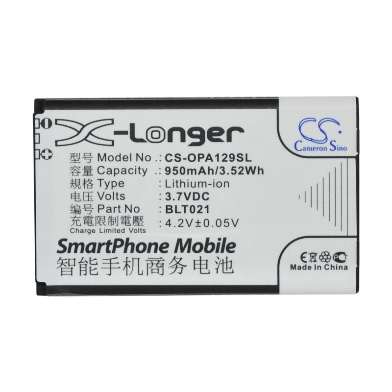 Li-ion Battery fits Oppo, a129, a93 3.7V, 950mAh Mobile & SmartPhone Cameron Sino Technology Limited