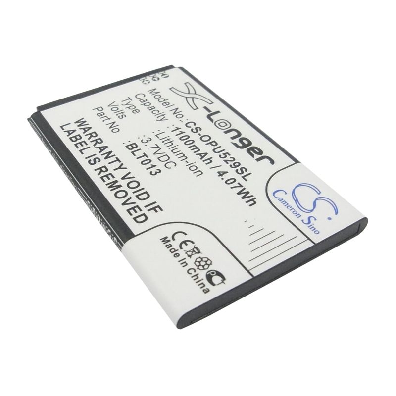 Li-ion Battery fits Oppo, a209, e21w, u525 3.7V, 1100mAh Mobile & SmartPhone Cameron Sino Technology Limited
