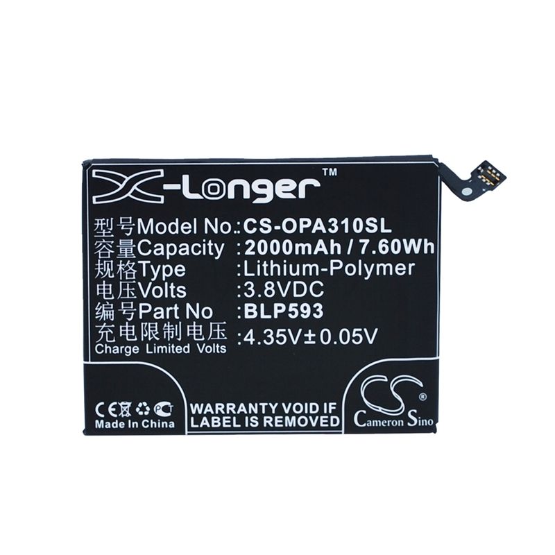 Li-Polymer Battery fits Oppo, a31, a31c, a31t 3.8V, 2000mAh Communications Cameron Sino Technology Limited (Suspended)