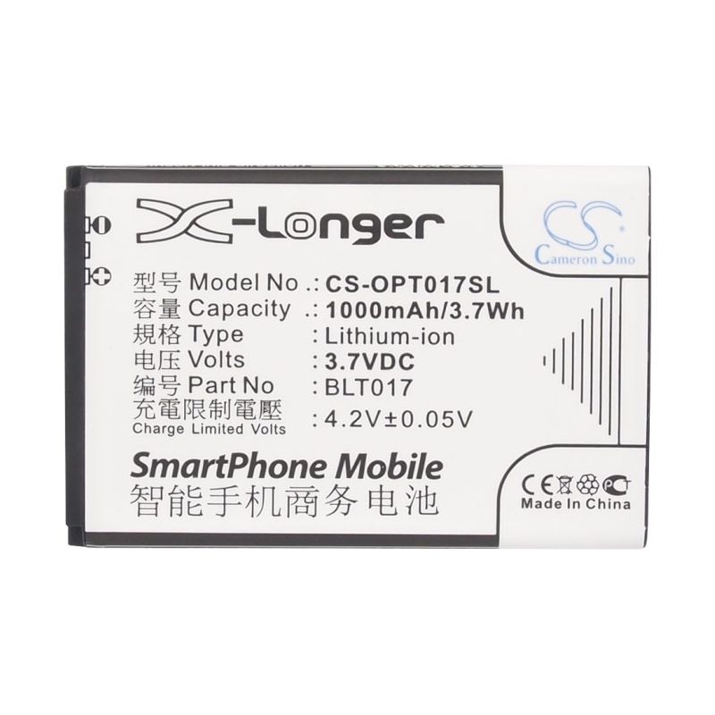 Li-ion Battery fits Oppo, a613, a615, a617 3.7V, 1000mAh Communications Cameron Sino Technology Limited (Suspended)