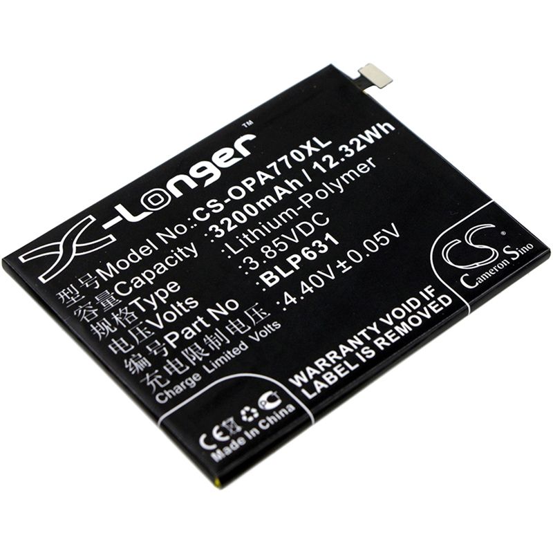 Li-Polymer Battery fits Oppo, a73, a73 dual sim, a73 dual sim td-lte 3.85V, 3200mAh Mobile & SmartPhone Cameron Sino Technology Limited