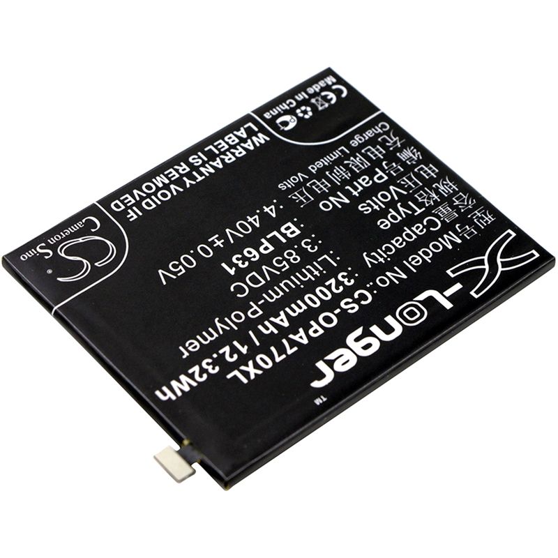 Li-Polymer Battery fits Oppo, a73, a73 dual sim, a73 dual sim td-lte 3.85V, 3200mAh Mobile & SmartPhone Cameron Sino Technology Limited