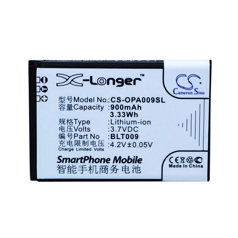 Li-ion Battery fits Oppo, a90 3.7V, 900mAh Mobile & SmartPhone Cameron Sino Technology Limited
