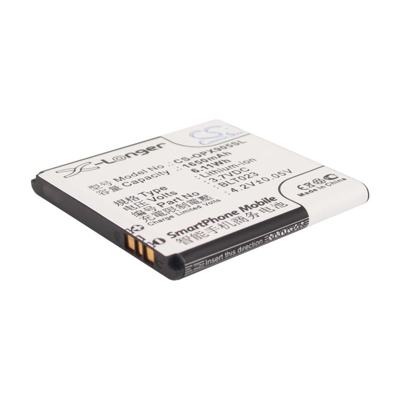 Li-ion Battery fits Oppo, a91, r807, r811 3.7V, 1650mAh Mobile & SmartPhone Cameron Sino Technology Limited