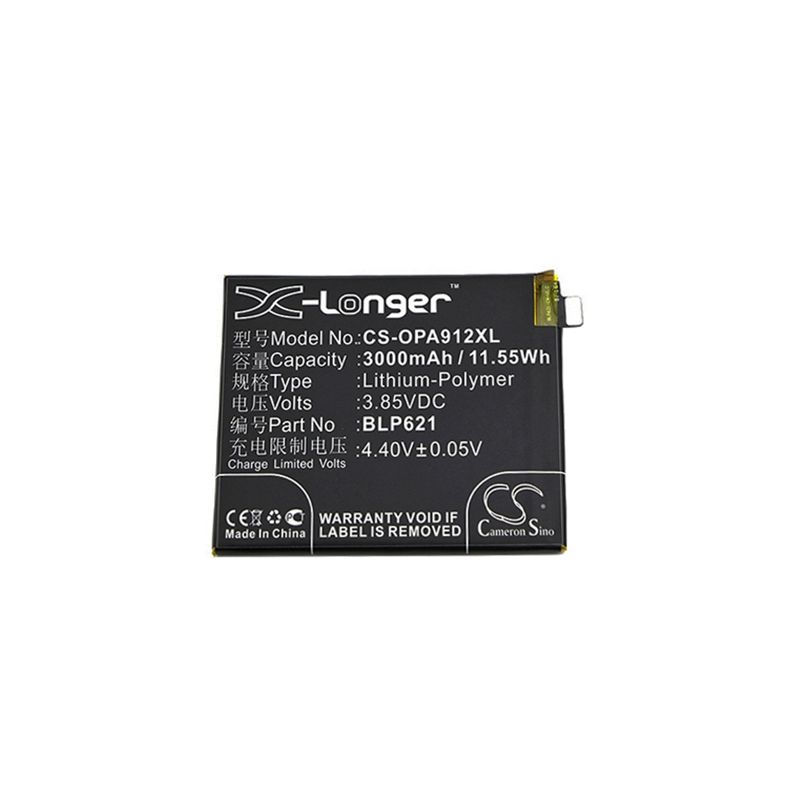 Li-Polymer Battery fits Oppo, cph1607, r9s, r9s dual sim 3.85V, 3000mAh Mobile & SmartPhone Cameron Sino Technology Limited
