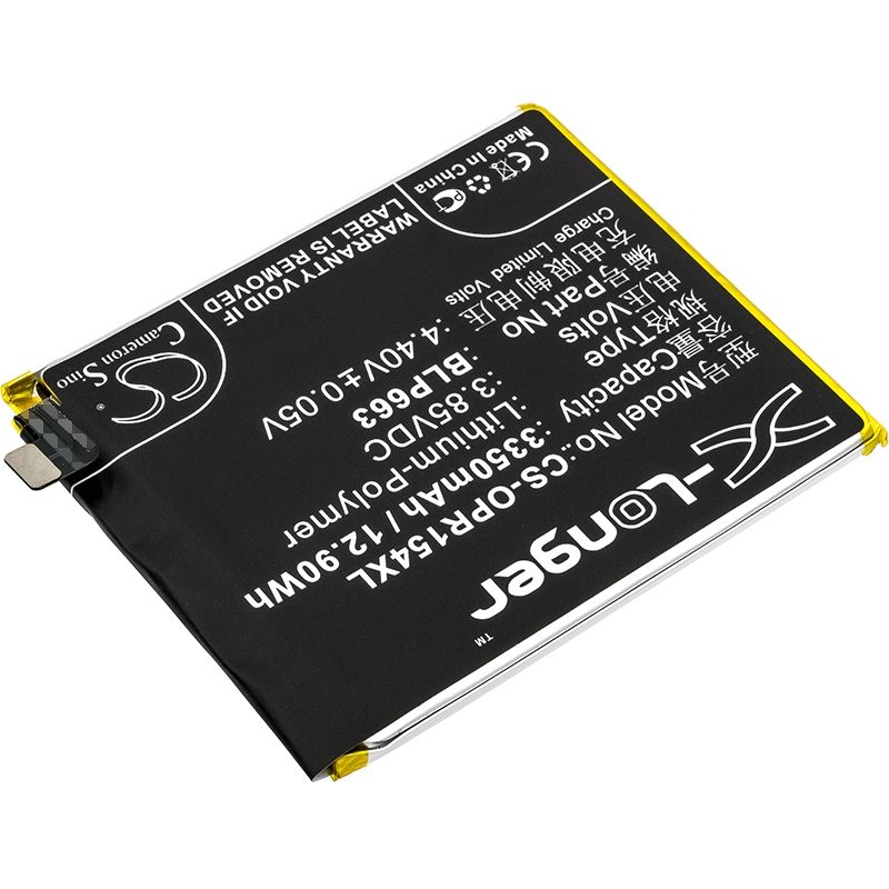 Li-Polymer Battery fits Oppo, cph1835, pacm00, pact00 3.85V, 3350mAh Communications Cameron Sino Technology Limited (Suspended)