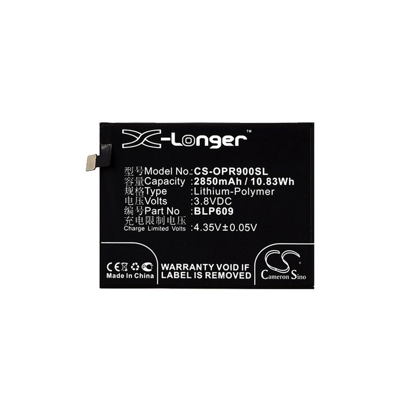Li-Polymer Battery fits Oppo, f1 plus, r9, r9 dual sim 3.8V, 2850mAh Mobile & SmartPhone Cameron Sino Technology Limited