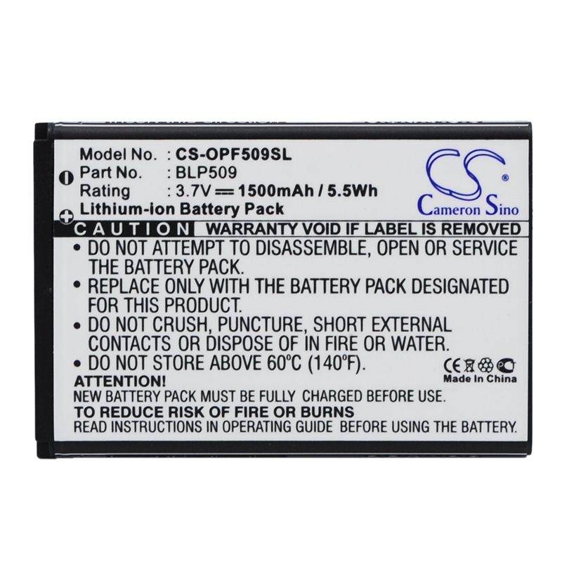 Li-ion Battery fits Oppo, f29 3.7V, 1500mAh Mobile & SmartPhone Cameron Sino Technology Limited