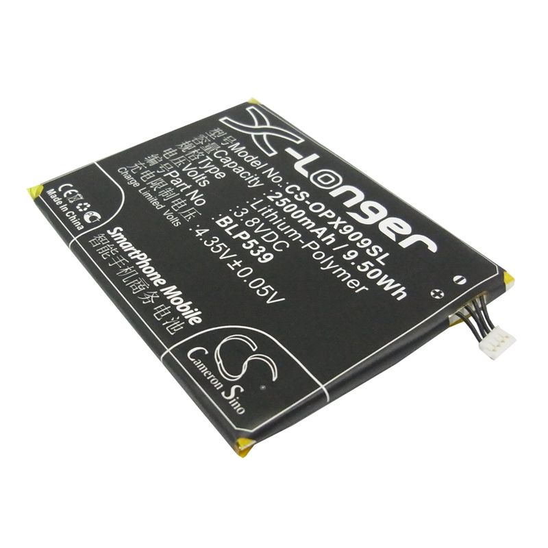Li-Polymer Battery fits Oppo, find 5, x909, x909t 3.8V, 2500mAh Mobile & SmartPhone Cameron Sino Technology Limited