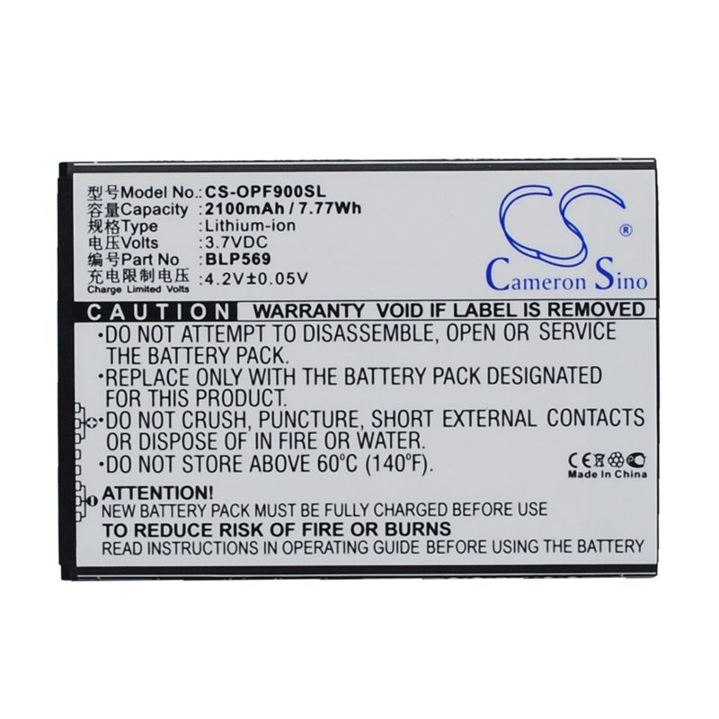 Li-ion Battery fits Oppo, find 7, find 7 lite, find 7a 3.7V, 2100mAh Mobile & SmartPhone Cameron Sino Technology Limited