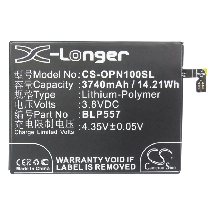 Li-Polymer Battery fits Oppo, n1, n1t, n1w 3.8V, 3740mAh Mobile & SmartPhone Cameron Sino Technology Limited
