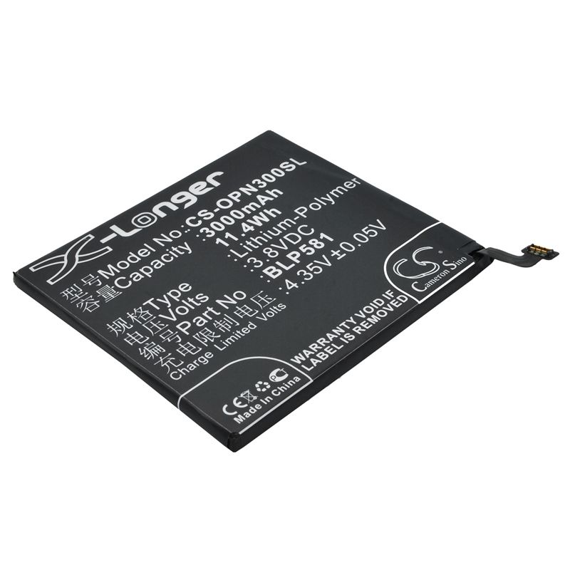 Li-Polymer Battery fits Oppo, n3, n3 dual sim, n3s 3.8V, 3000mAh Mobile & SmartPhone Cameron Sino Technology Limited