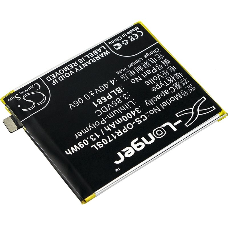 Li-Polymer Battery fits Oppo, pagt00, r17, r17 dual sim 3.85V, 3400mAh Mobile & SmartPhone Cameron Sino Technology Limited
