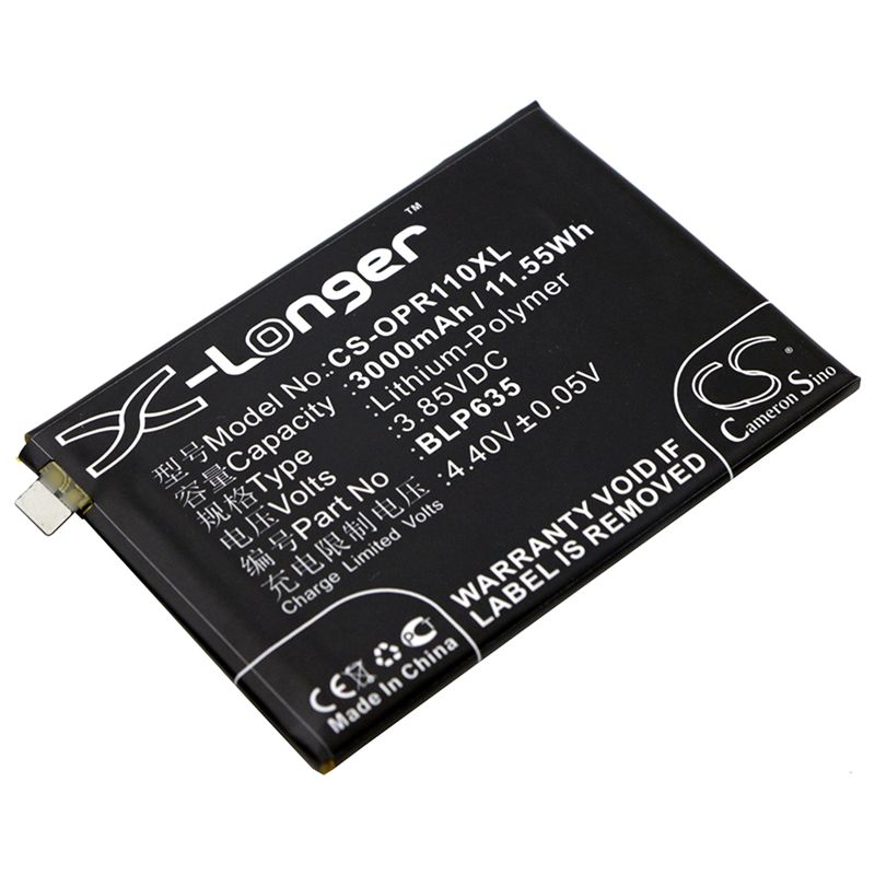 Li-Polymer Battery fits Oppo, r11 3.85V, 3000mAh Mobile & SmartPhone Cameron Sino Technology Limited