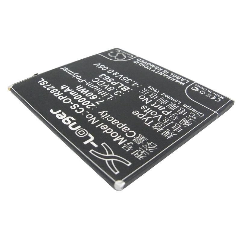 Li-Polymer Battery fits Oppo, r827, r827t, r850 3.8V, 2000mAh Communications Cameron Sino Technology Limited (Suspended)