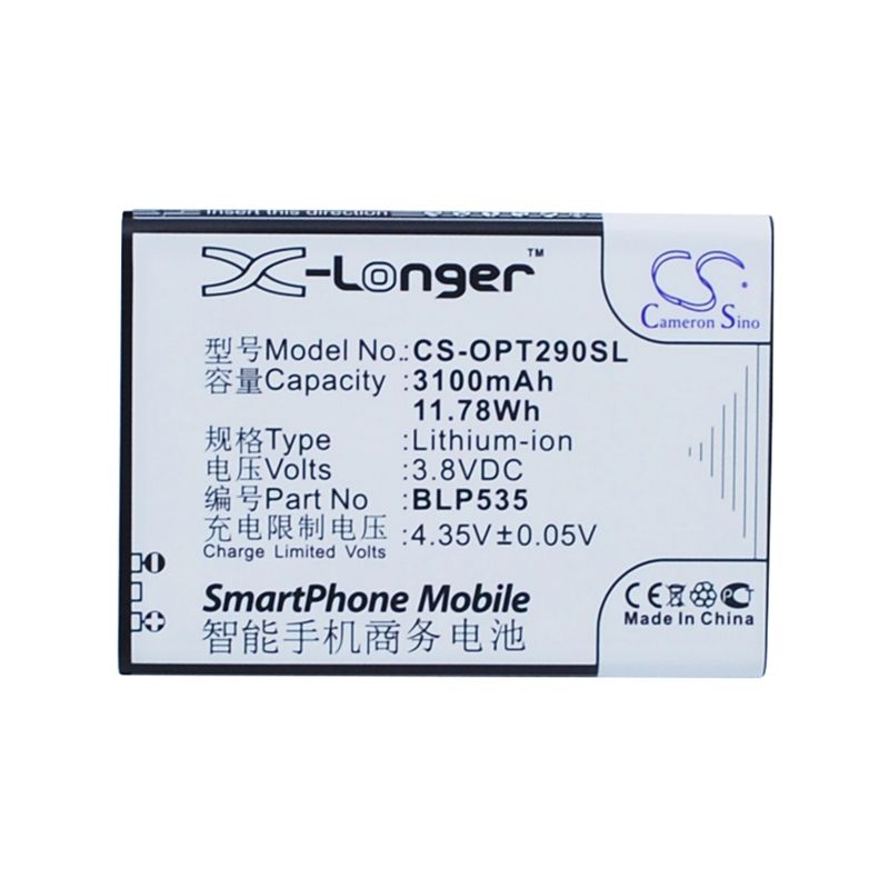 Li-ion Battery fits Oppo, t29 3.8V, 3100mAh Mobile & SmartPhone Cameron Sino Technology Limited