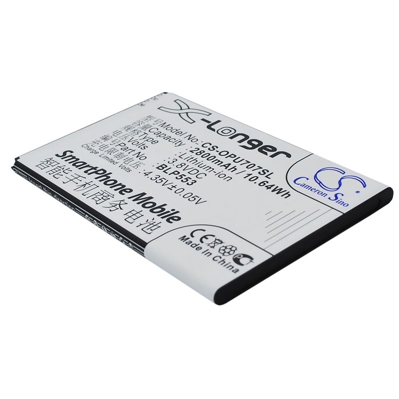 Li-ion Battery fits Oppo, u2s, u707, u707t 3.8V, 2800mAh Mobile & SmartPhone Cameron Sino Technology Limited