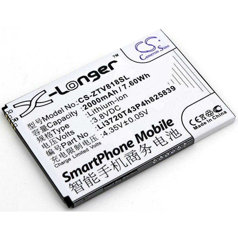 Li-ion Battery fits Orange, reyo, zte, blade q maxi 3.8V, 2000mAh Mobile & SmartPhone Cameron Sino Technology Limited