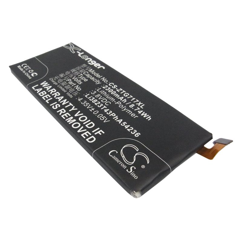 Li-Polymer Battery fits Original, blade vec 4g, rono, zte 3.8V, 2300mAh Mobile & SmartPhone Cameron Sino Technology Limited