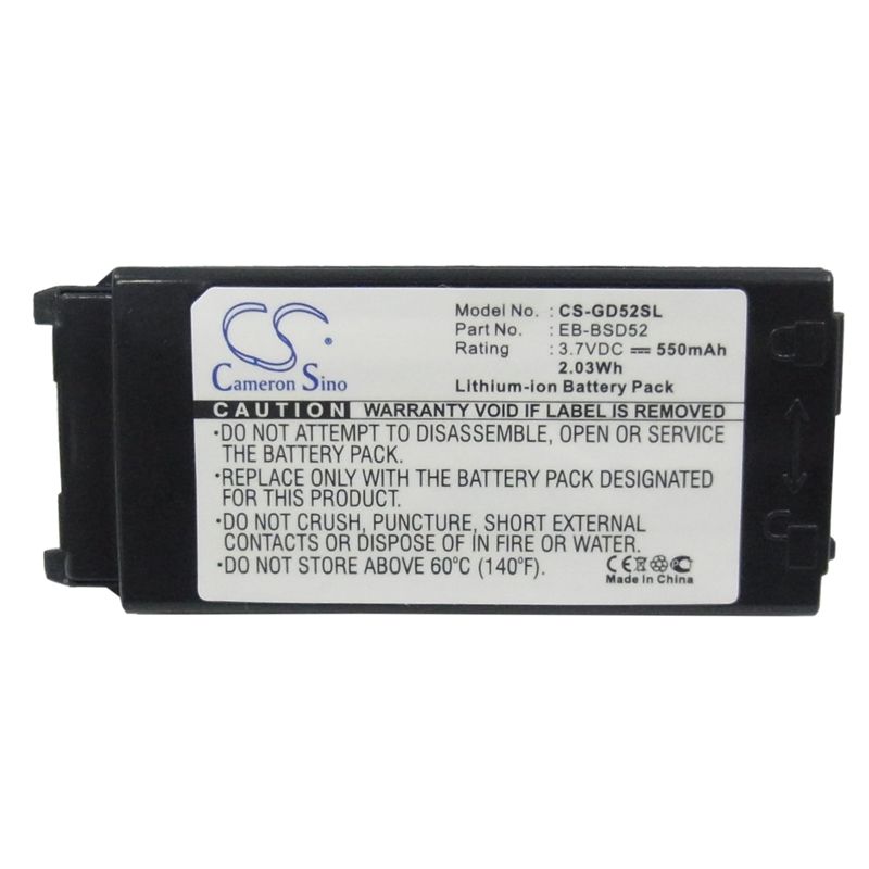 Li-ion Battery fits Panasonic, gd52 3.7V, 550mAh Communications Cameron Sino Technology Limited